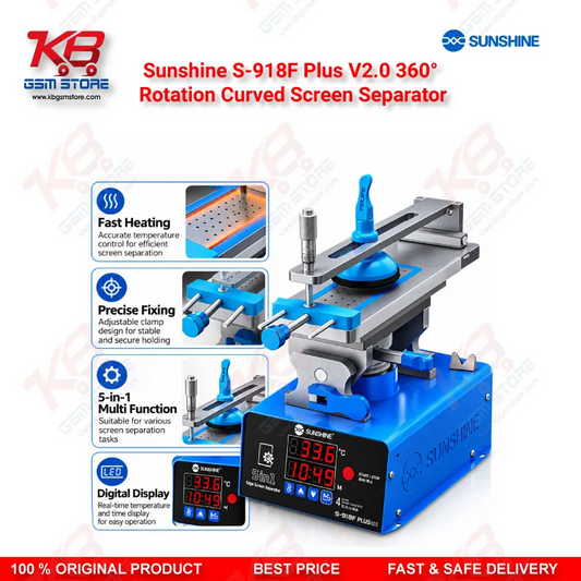 Sunshine S-918F Plus V2.0 360° Rotation Curved Screen Separator – 5-in-1