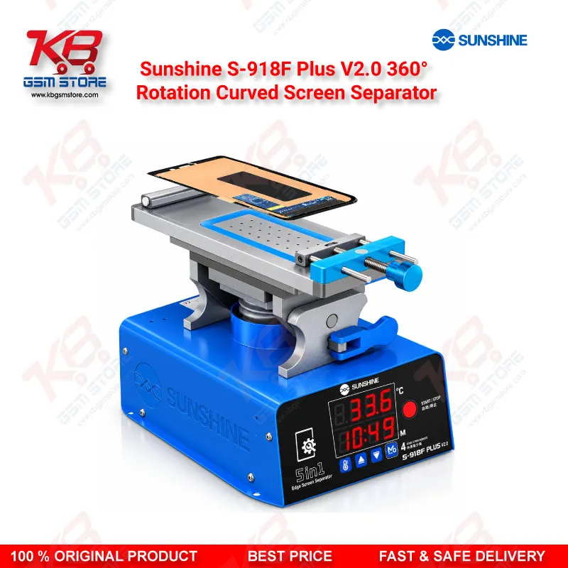 Sunshine S-918F Plus V2.0 360° Rotation Curved Screen Separator – 5-in-1