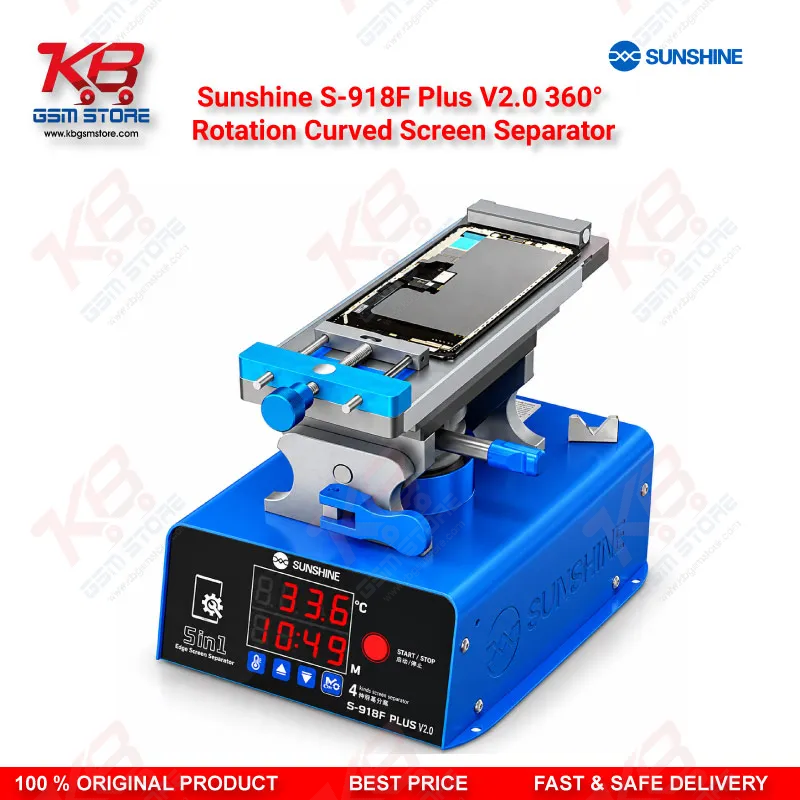 Sunshine S-918F Plus V2.0 360° Rotation Curved Screen Separator – 5-in-1