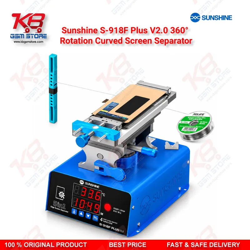 Sunshine S-918F Plus V2.0 360° Rotation Curved Screen Separator – 5-in-1