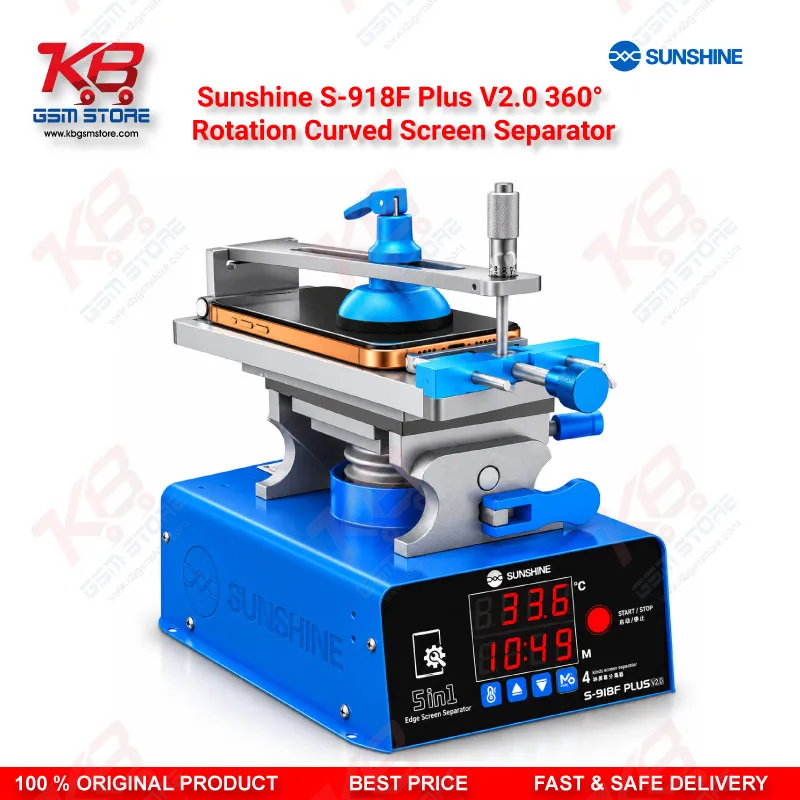 Sunshine S-918F Plus V2.0 360° Rotation Curved Screen Separator – 5-in-1