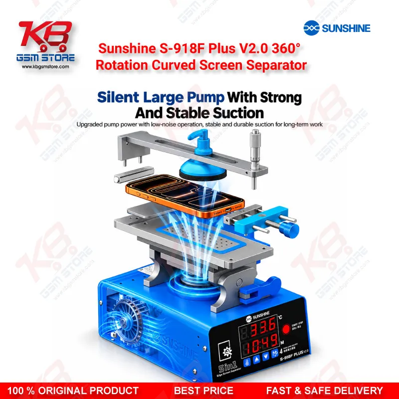 Sunshine S-918F Plus V2.0 360° Rotation Curved Screen Separator – 5-in-1