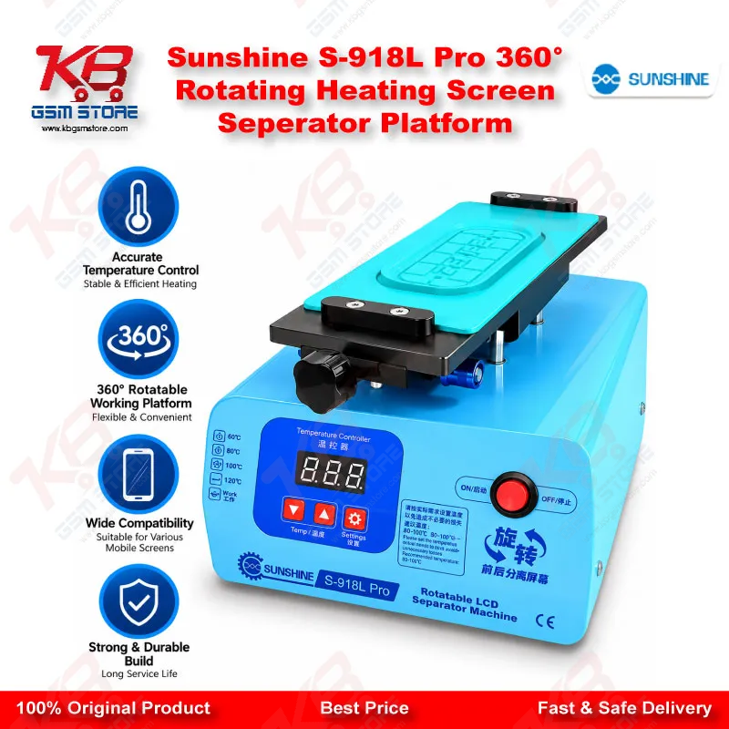 Sunshine S-918L Pro 360° Rotating Heating Screen Seperator Platform