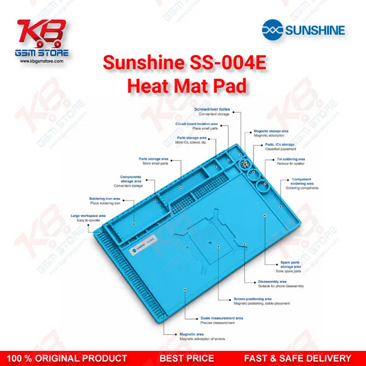 Sunshine SS-004E Silicone Heat Insulation Repair Mat – Magnetic Soldering Pad 45x30cm