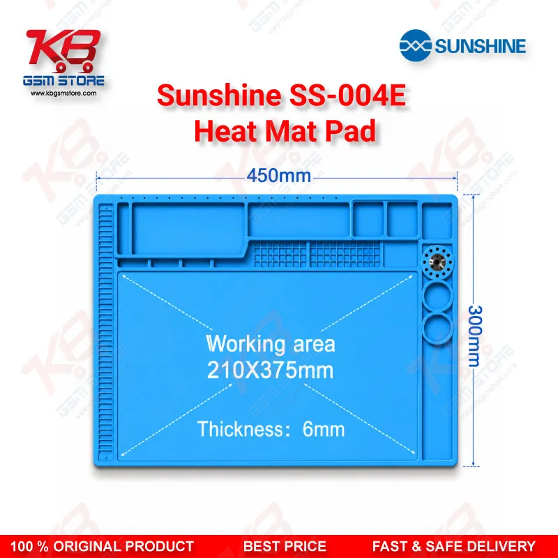Sunshine SS-004E Silicone Heat Insulation Repair Mat – Magnetic Soldering Pad 45x30cm