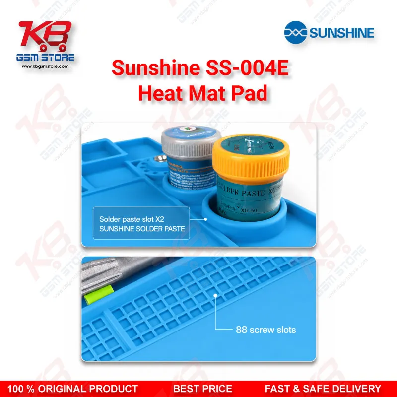Sunshine SS-004E Silicone Heat Insulation Repair Mat – Magnetic Soldering Pad 45x30cm