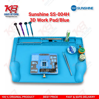 Sunshine SS-004H 3D Silicone Work Pad Heat Resistant Repair Mat – Blue