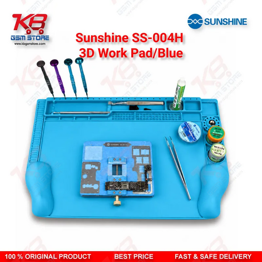 Sunshine SS-004H 3D Silicone Work Pad Heat Resistant Repair Mat – Blue