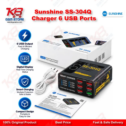 Sunshine SS-304Q Charger 6 USB Ports