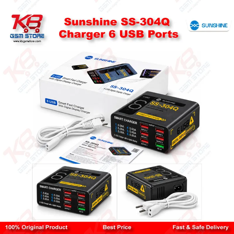 Sunshine SS-304Q Charger 6 USB Ports