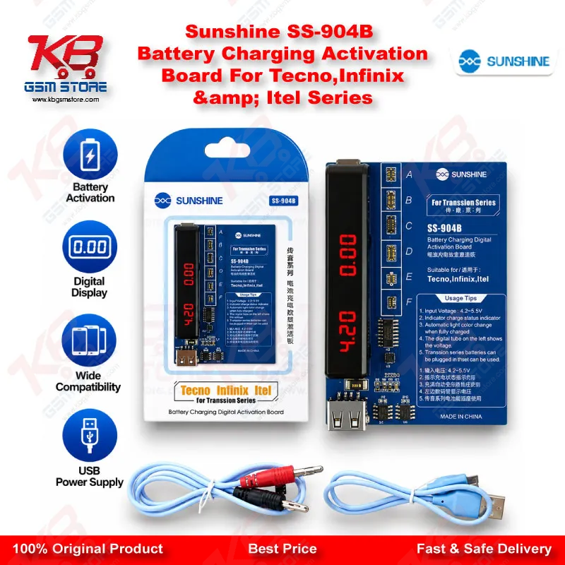 Sunshine SS-904B Battery Charging Activation Board For Tecno,Infinix & Itel Series