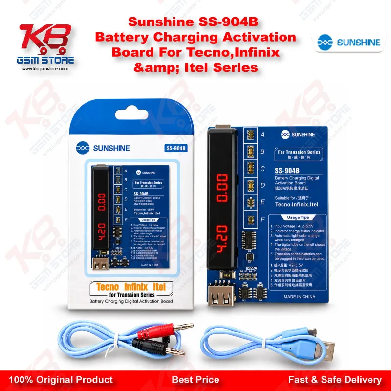 Sunshine SS-904B Battery Charging Activation Board For Tecno,Infinix & Itel Series