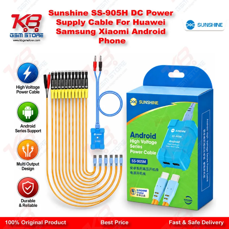Sunshine SS-905H DC Power Supply Cable For Huawei Samsung Xiaomi Android Phone