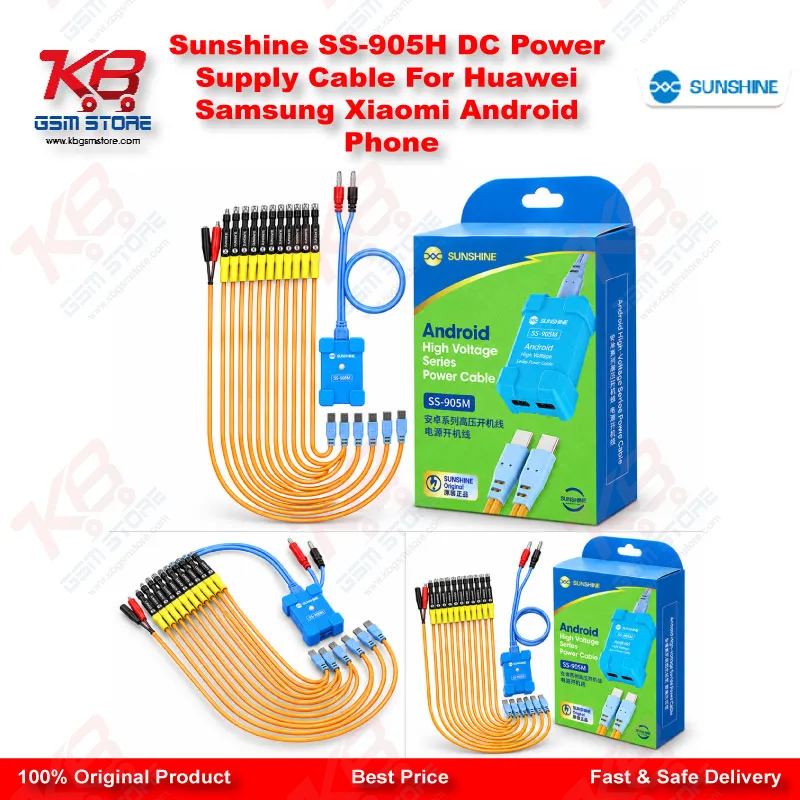 Sunshine SS-905H DC Power Supply Cable For Huawei Samsung Xiaomi Android Phone