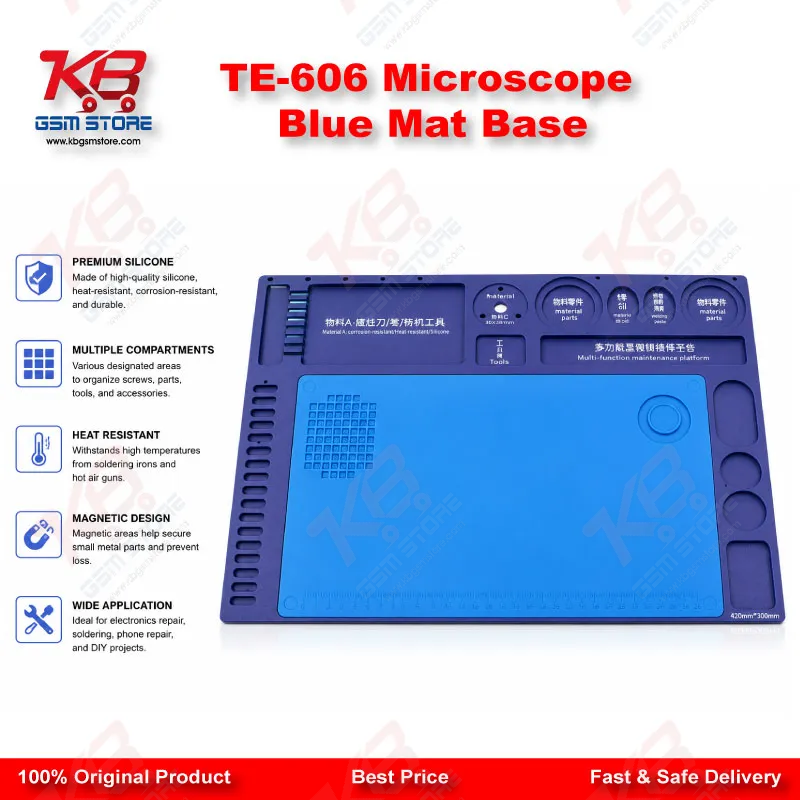TE-606 Microscope Blue Mat Base