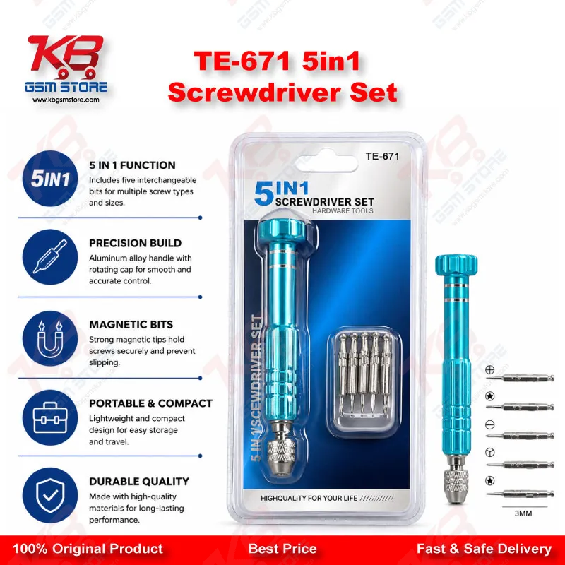 TE-671 5in1 Screwdriver Set