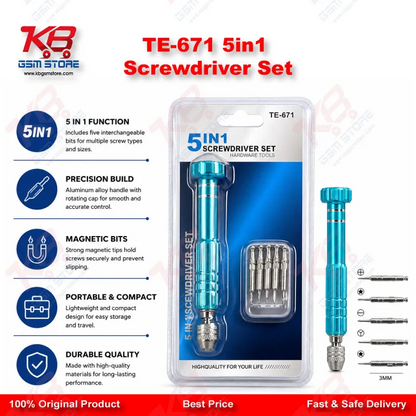 TE-671 5in1 Screwdriver Set