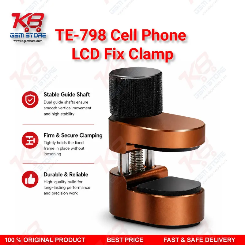 TE-798 LCD Screen Fastening Clamp – Adjustable Metal Fixture for Mobile & Tablet Repair (4Pcs Set)