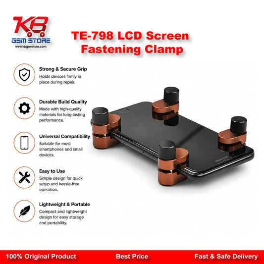 TE-798 LCD Screen Fastening Clamp – Adjustable Metal Fixture for Mobile & Tablet Repair (4Pcs Set)