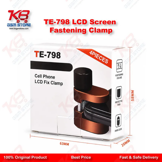 TE-798 LCD Screen Fastening Clamp – Adjustable Metal Fixture for Mobile & Tablet Repair (4Pcs Set)