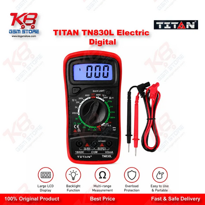 TITAN TN830L Digital Multimeter – DC/AC Voltage, Current, Resistance & Temperature Tester for Mobile Repair