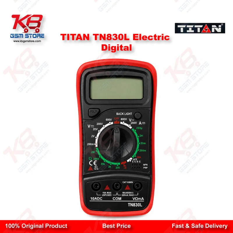 TITAN TN830L Digital Multimeter – DC/AC Voltage, Current, Resistance & Temperature Tester for Mobile Repair