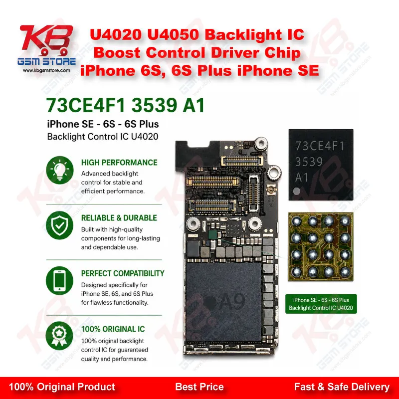 U4020 U4050 Backlight IC Boost Control Driver Chip iPhone 6S, 6S Plus iPhone SE