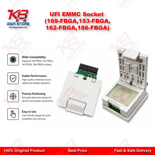 UFI EMMC Socket (169-FBGA,153-FBGA,162-FBGA,186-FBGA)