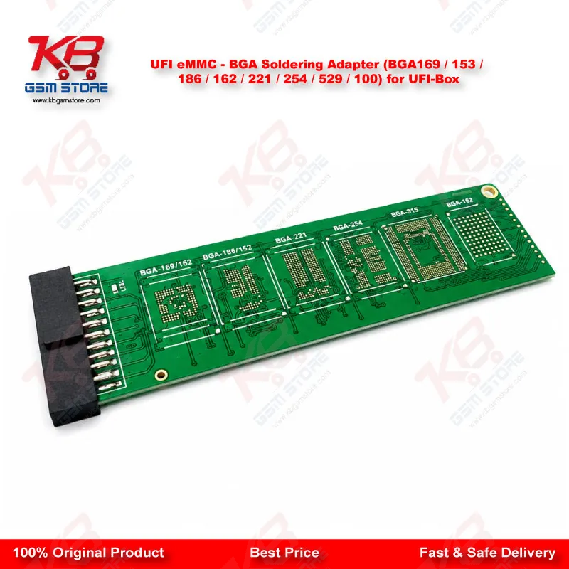 UFI eMMC – BGA Soldering Adapter (BGA169  153  186  162  221  254  529  100) for UFI-Box