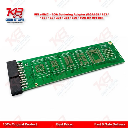 UFI eMMC – BGA Soldering Adapter (BGA169  153  186  162  221  254  529  100) for UFI-Box