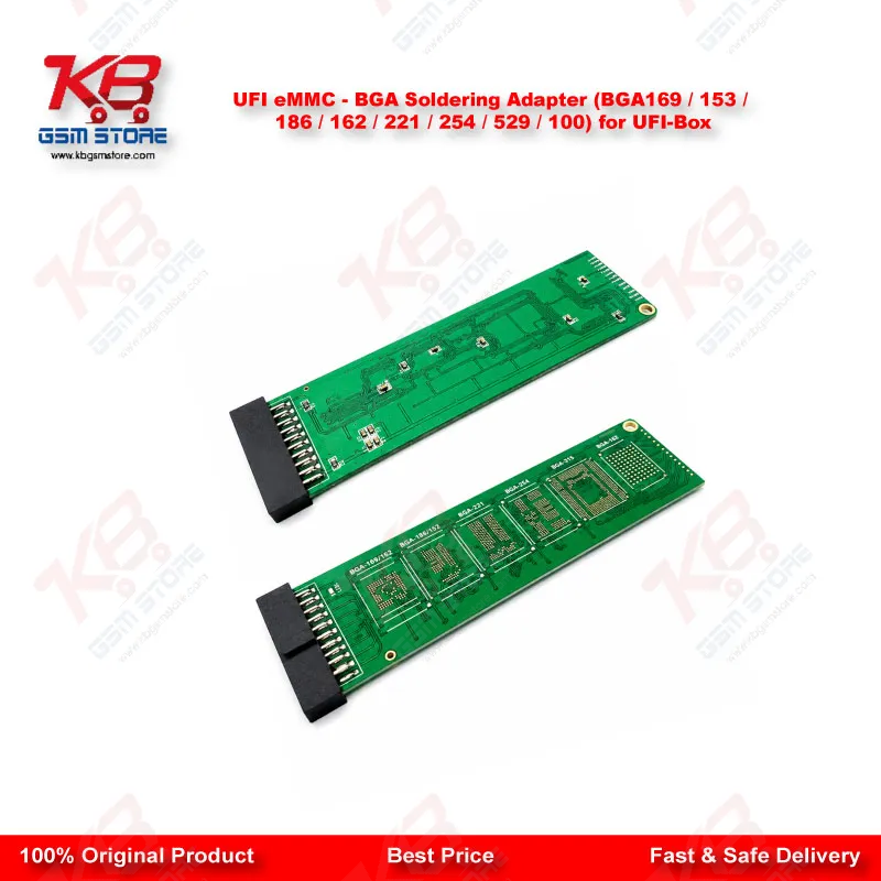 UFI eMMC – BGA Soldering Adapter (BGA169  153  186  162  221  254  529  100) for UFI-Box