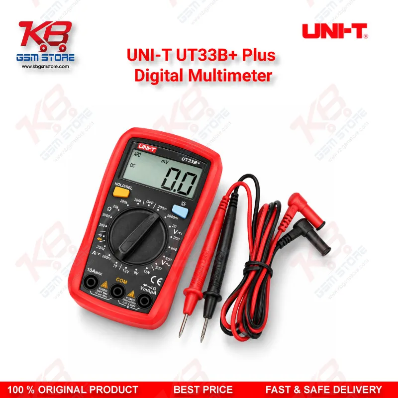 UNI-T UT33B+ Plus Digital Multimeter – Palm Size CAT II 600V Multimeter for Mobile Repair Technicians