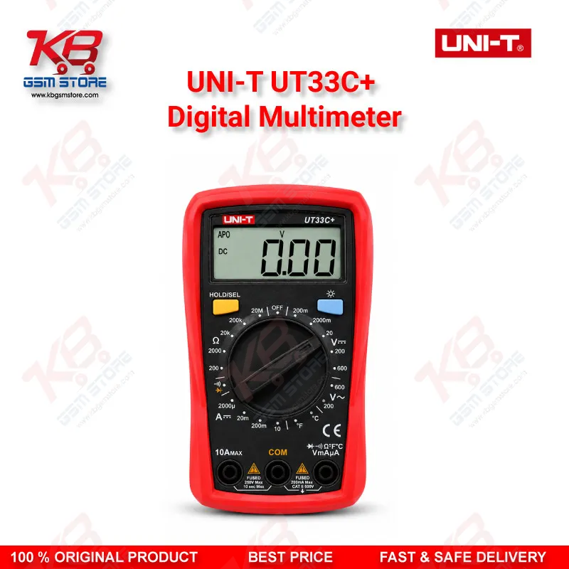 UNI-T UT33C+ Digital Multimeter – Palm Size DMM with Temperature Measurement