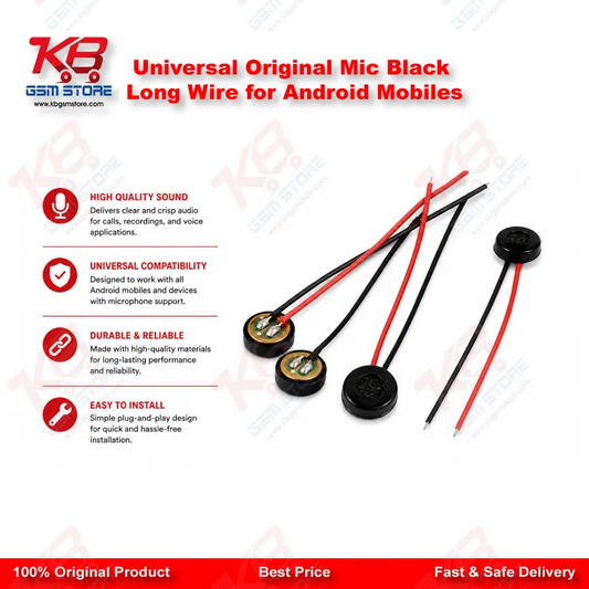 Universal Original Mic Black Long Wire for Android Mobiles