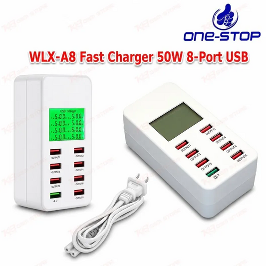 WLX-A8 Fast Charger 50W 8-Port USB
