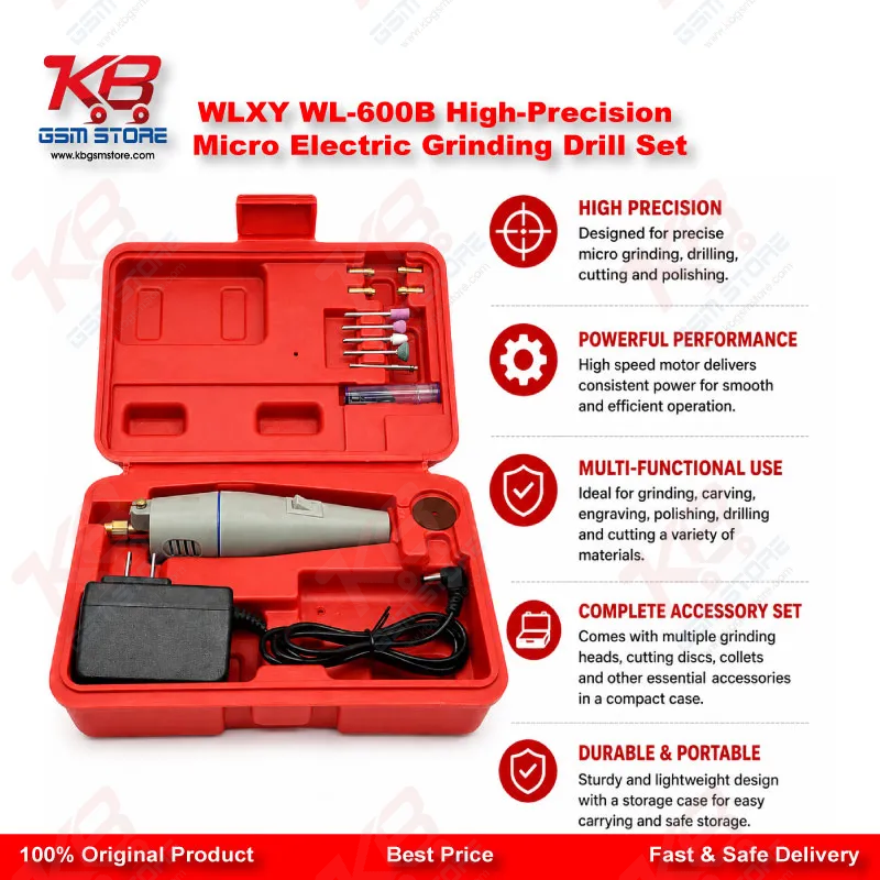 WLXY WL-600B High-Precision Micro Electric Grinding Drill Set