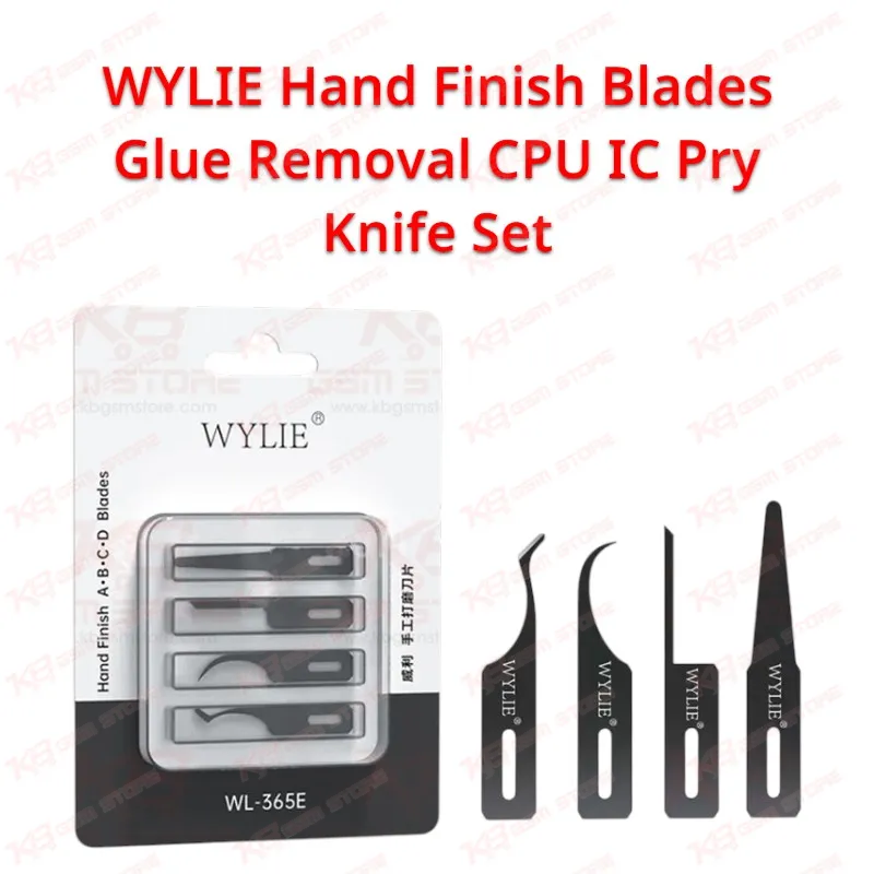 WYLIE Hand Finish Blades Glue Removal CPU IC Pry Knife Set