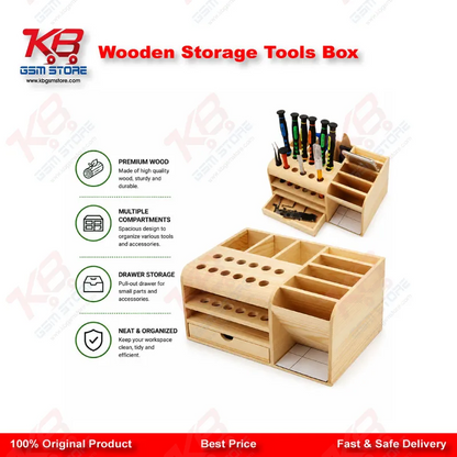 Wooden Storage Tools Box