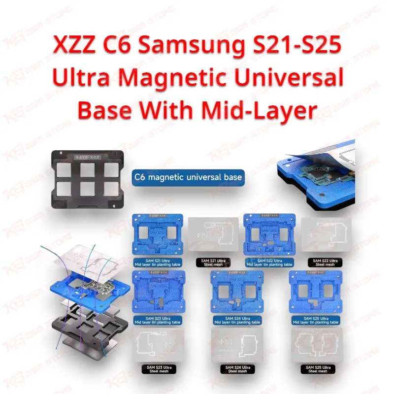 XZZ C6 Samsung S21-S25 Ultra Magnetic Universal Base With Mid-Layer