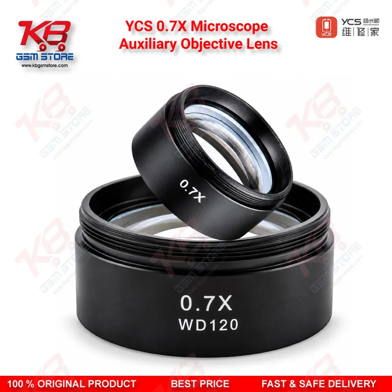 YCS 0.7X Microscope Auxiliary Objective Lens for PCB Repair