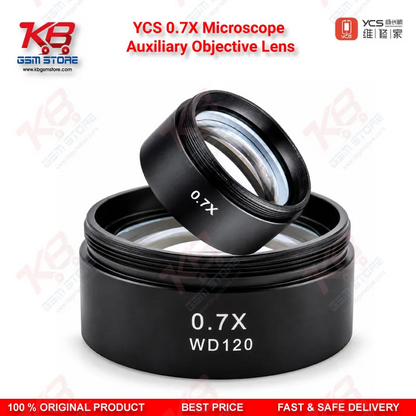 YCS 0.7X Microscope Auxiliary Objective Lens for PCB Repair