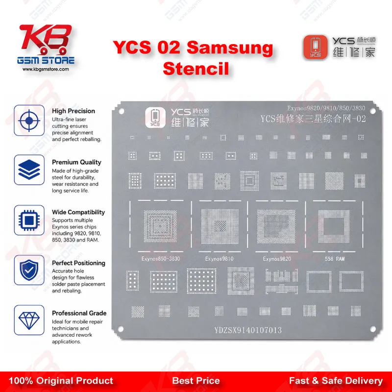 YCS 02 Exynos BGA Reballing Stencil