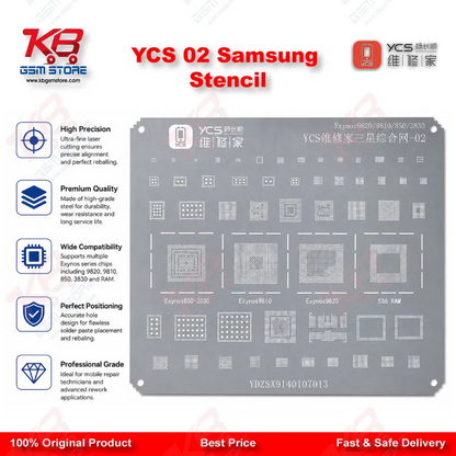 YCS 02 Exynos BGA Reballing Stencil