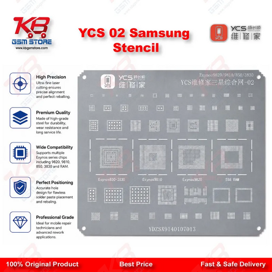 YCS 02 Exynos BGA Reballing Stencil