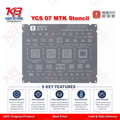 YCS 07 MTK BGA CPU Reballing Stencil for MediaTek