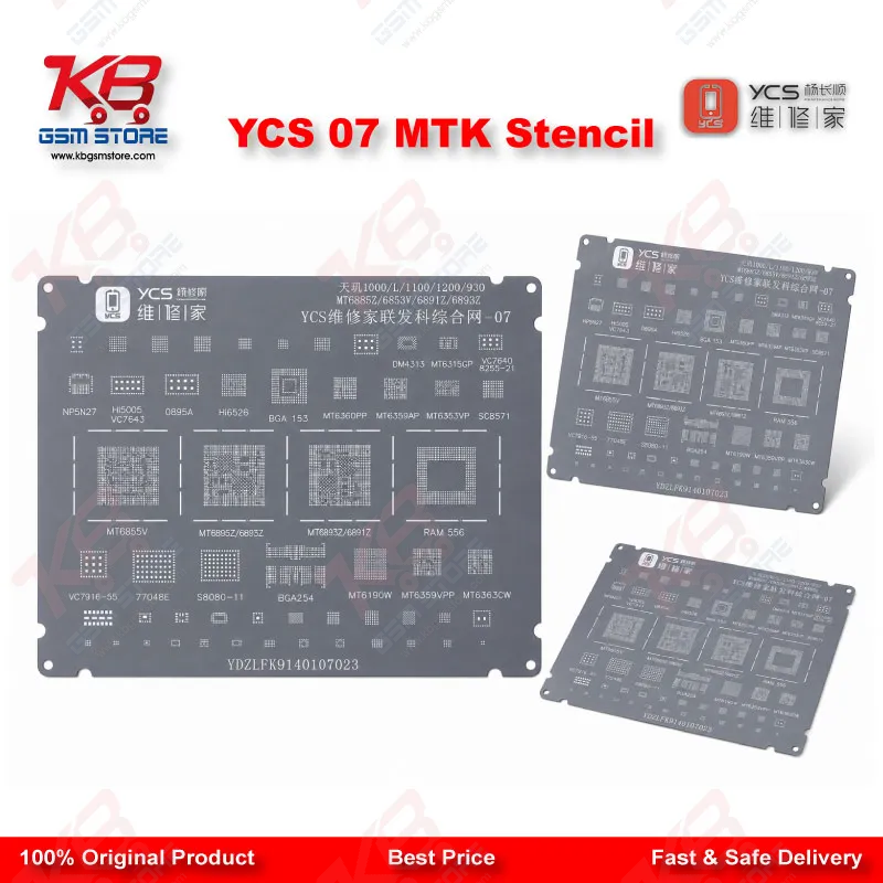 YCS 07 MTK BGA CPU Reballing Stencil for MediaTek