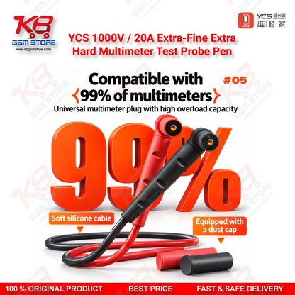 YCS 1000V / 20A Extra-Fine Extra-Hard Multimeter Test Probe Pen