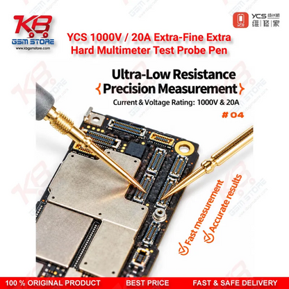 YCS 1000V / 20A Extra-Fine Extra-Hard Multimeter Test Probe Pen