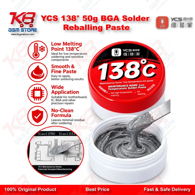 YCS 138° 50g BGA Solder Reballing Paste