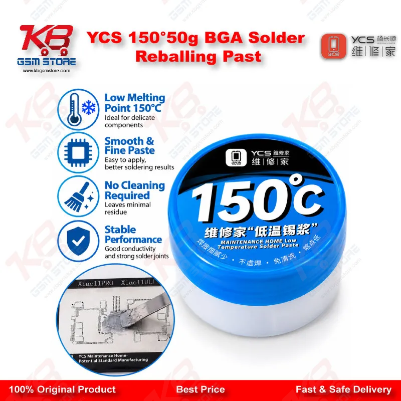 YCS 150°50g BGA Solder Reballing Past